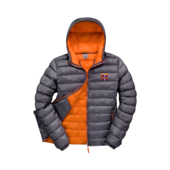 Mens Padded Jacket - Grey/Orange