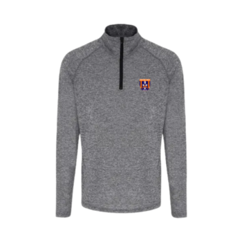 Mens TriDri Performance 1/4 Zip Top - Black/Black