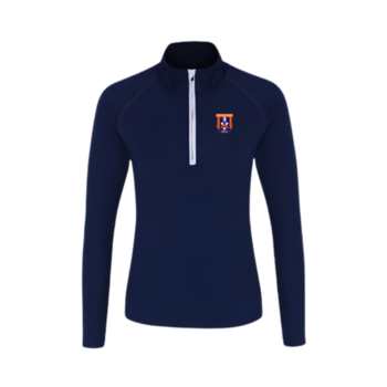 Womens TriDri Performance 1/4 Zip Top - Navy/White