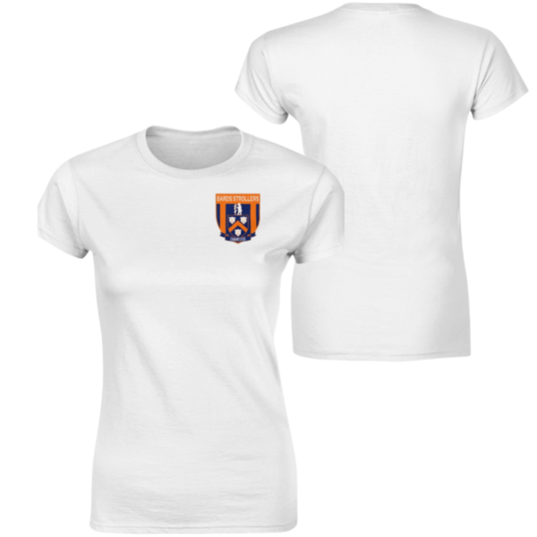 Ladies Bards Strollers Crest T Shirt - White