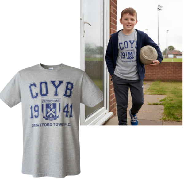 Junior COYB T Shirt Grey Marl