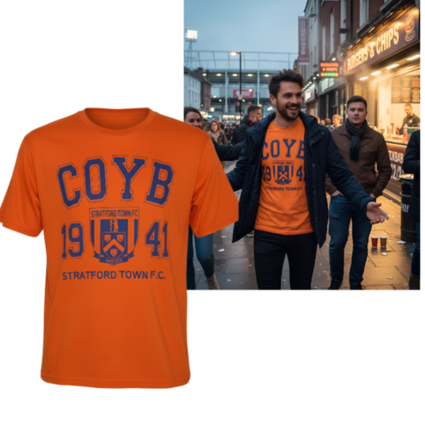 Mens COYB T Shirt Orange