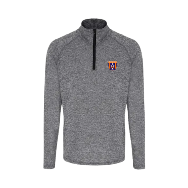 Mens TriDri Performance 1/4 Zip Top - Black/Black