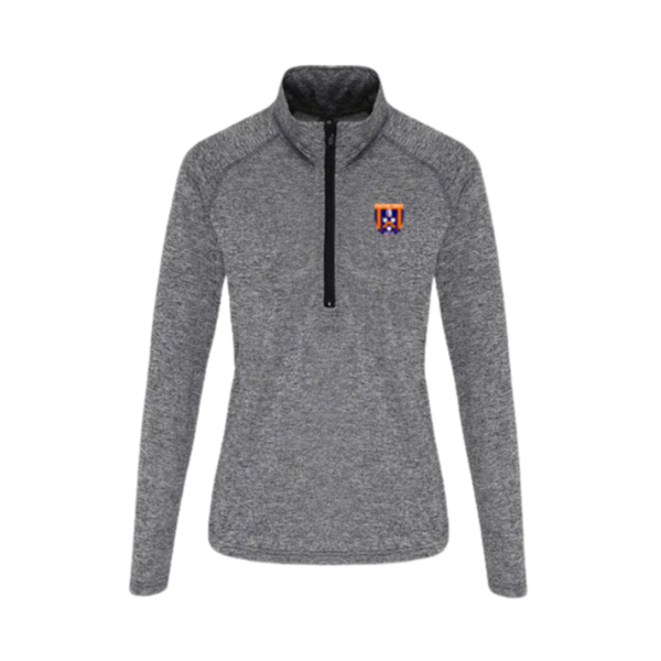 Womens TriDri Performance 1/4 Zip Top - Black/Black