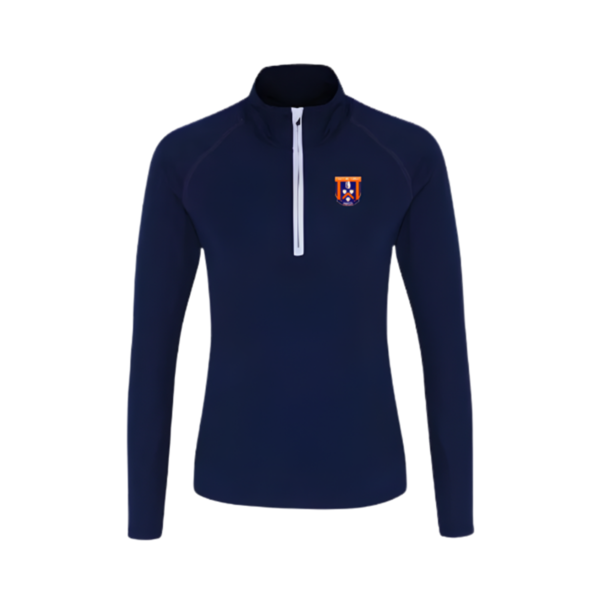 Womens TriDri Performance 1/4 Zip Top - Navy/White