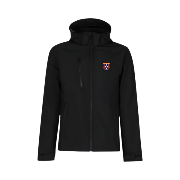 Mens 3 Layer Hooded Softshell Jacket - Black/Black