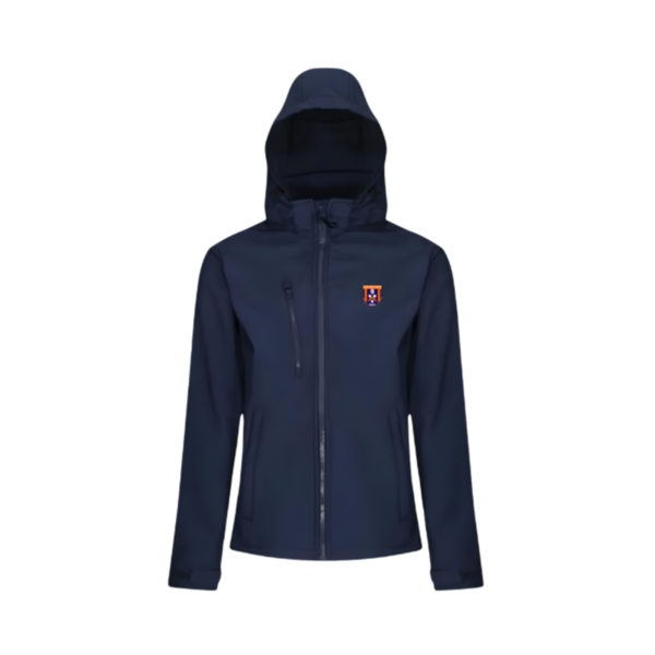 Mens 3 Layer Hooded Softshell Jacket - Navy/Navy